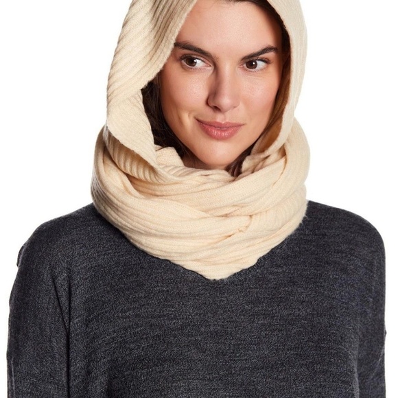 Free People Accessories - Free People Hooded Infinity Scarf One Size Beige Z